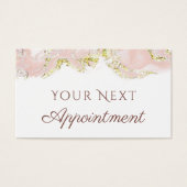 ピンクマーリングデザインアポイントメントカード (正面)