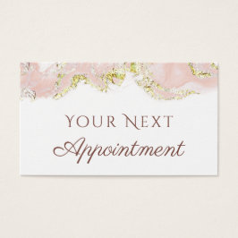 ピンクマーリングデザインアポイントメントカード