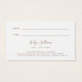 ピンクマーリングデザインアポイントメントカード (裏面)