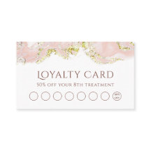 ピンクマーリングデザインロイヤリティカード
