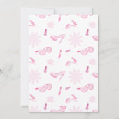 ピンクマ来リブオンベスティーズ誕生日パーティー任意の年齢 招待状 (裏面)