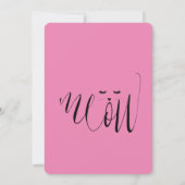 ピンクミオキャットブライダルシャワー 招待状 (裏面)