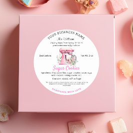 ピンクミキサーコテージ食品法ベーカリー成分 ラウンドシール