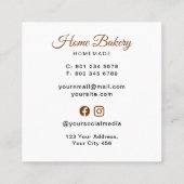 ピンクミキサーソース生地パンベーカリー スクエア名刺 (裏面)