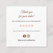 ピンクミキサーソース生地LOAFありがとう スクエア名刺 (裏面)