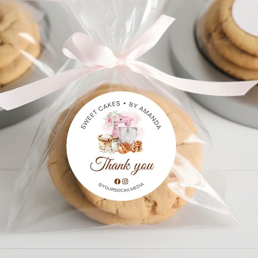ピンクミキサーソース生地LOAFありがとう ラウンドシール