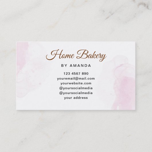 ピンクミキサーソードローフベーカリー 名刺 (裏面)