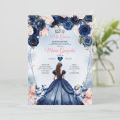 ピンクミクインズネイビーフローラクラウンキンセアニラ 招待状 (スタンド正面)