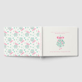 ピンクミスタントレガールベビーシャワーゲストブック ゲストブック (全面)