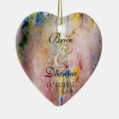 ピンクミストシャンパン結婚式の引き出物オーナメント セラミックオーナメント (右)