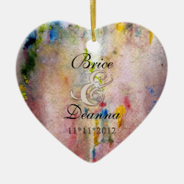 ピンクミストシャンパン結婚式の引き出物オーナメント セラミックオーナメント