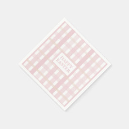 ピンクミックスチェック スタンダードカクテルナプキン