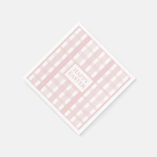 ピンクミックスチェック スタンダードカクテルナプキン (角)