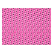ピンクミッドセンチュリーモダンハート テーブルクロス (正面(横))