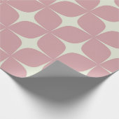 ピンクミッドセンチュリーモダンボエレガントホ幾何学模様 ラッピングペーパー (角)
