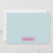 ピンクミディアムスキンスケートレースアイススケートで滑るパーティー 招待状 (裏面)