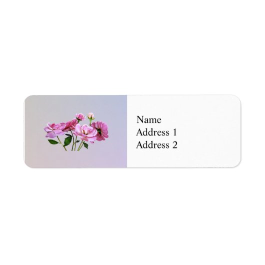 ピンクミニチュアバラ ラベル (正面)