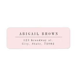 ピンクミニマモダンリスト差出人住所 ラベル