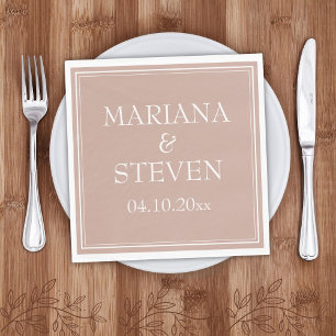 ピンクミニマモダンリス結婚ト スタンダードランチョンナプキン