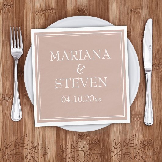 ピンクミニマモダンリス結婚ト スタンダードランチョンナプキン