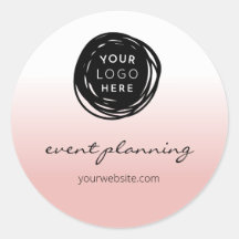 ピンクミニマリストのビジネス封筒用シールシール