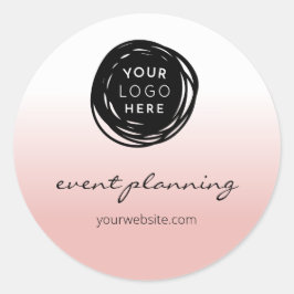 ピンクミニマリストのビジネス封筒用シールシール ラウンドシール