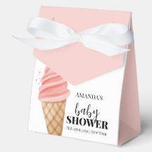 ピンクミニマリストアイスクリームスクープ赤ちゃんシャワー