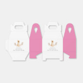 ピンクミニマリストバニーワイルドフラワーベビーシャワー フェイバーボックス (折り畳みなし)