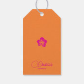 ピンクミニマリストフェアリーモダン誕生日ありがとう ギフトタグ (裏面)