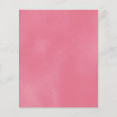 ピンクミニマリストベビーシャワーアドバイスカード (裏面)