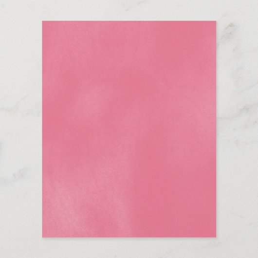 ピンクミニマリストベビーシャワーアドバイスカード (裏面)