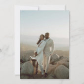 ピンクミニマリスト平野モダン階級結婚の 招待状 (裏面)