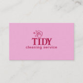 ピンクミニマリスト清掃サービスカスタム 名刺 (正面)