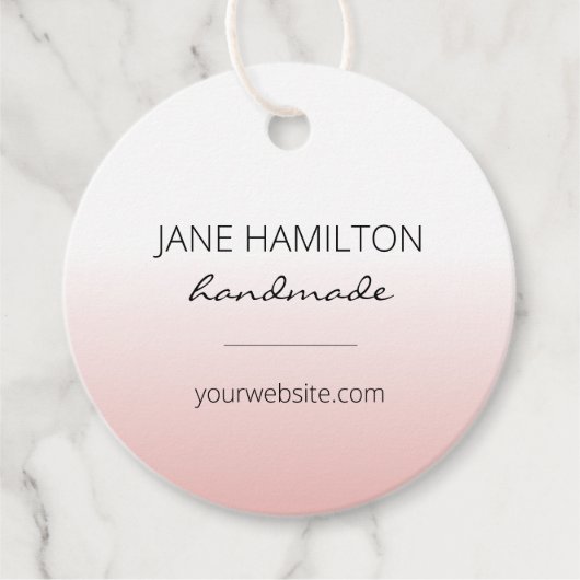 ピンクミニマリスト製品ラベル フェイバータグ (正面)