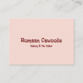 ピンクミニマリスト&エレガントベーカリー 名刺 (正面)