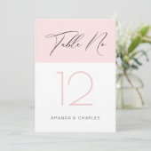 ピンクミニマルと白のタイポグラフィ表No. 招待状 (スタンド正面)