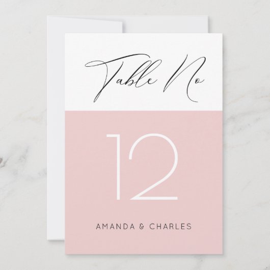 ピンクミニマルと白のタイポグラフィ表No. 招待状 (裏面)