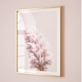 ピンクミニマルのクローズアップ花写真ウォールアート ポスター