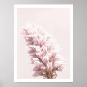 ピンクミニマルのクローズアップ花写真ウォールアート ポスター (正面)