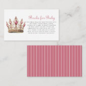 ピンクミニマルのモダン妖精の王女の囲い エンクロージャーカード (正面/裏面)