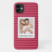 ピンクミニマルの背景あなたの写真と文字を追加 Case-Mate iPhoneケース (裏面)