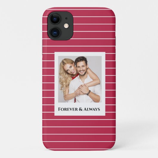 ピンクミニマルの背景あなたの写真と文字を追加 Case-Mate iPhoneケース (裏面)