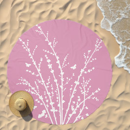 ピンクミニマルの蝶と枝