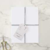 ピンクミニマルの韓国ドルジャンチ長方形メッセージカード ギフトタグ (より糸付き)