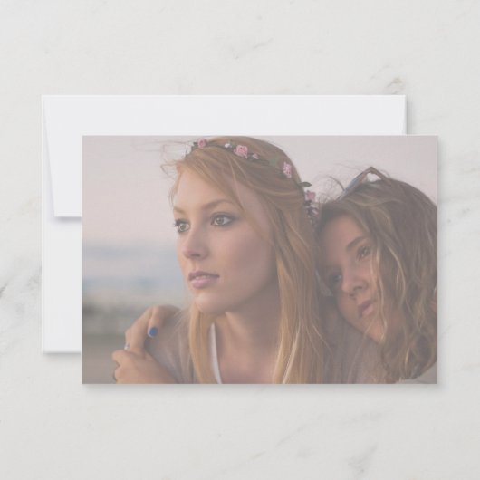 ピンクミニマルは私の花嫁介添人の提案だ 招待状 (裏面)