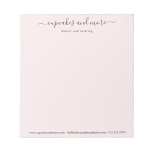 ピンクミニマルエレガントリストビジネスメモ帳 ノートパッド