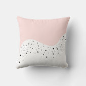 ピンクミニマルデザイン（ドット付） クッション (裏面)