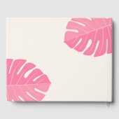 ピンクミニマルトロピカルビーチバケーションレンタル ゲストブック (裏面)