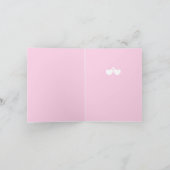 ピンクミニマルハートラブバレンタインデー シーズンカード (内部)