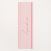 ピンクミニマルパーソナライズされた色 ヨガマット (正面)